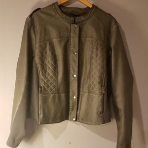 Maurice's Moto Jacket Grey Plus Size 3 Stretch